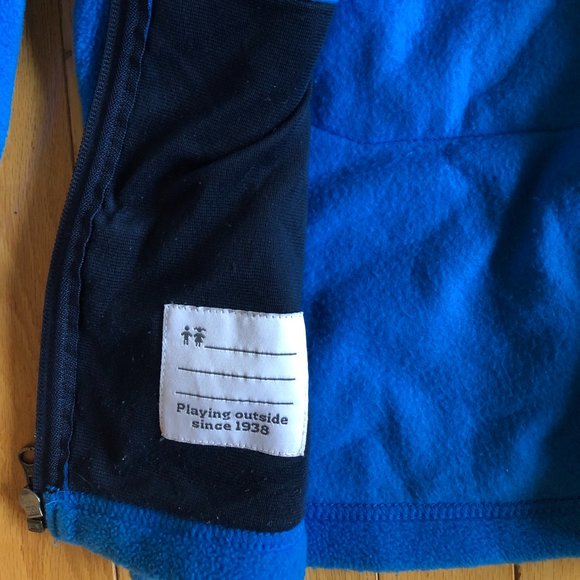 Columbia Steens Mt Overlay Fleece Jacket Boys L 14/16 in Indigo & Navy - Picture 6 of 9